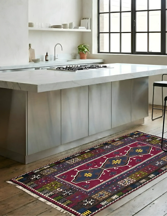 Semi-Antique Tribal Anatolian Kilim |185x110cm - The Woven Anatolia