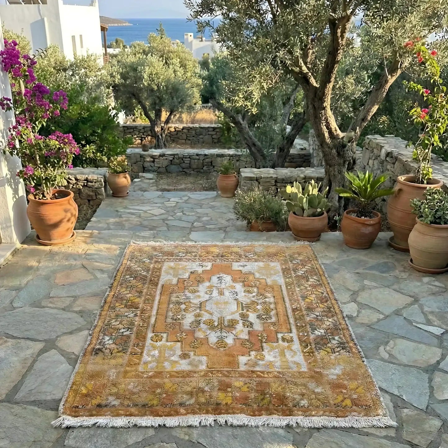 Antique Anatolian Small Area Rug 160x104cm - oriental rugs