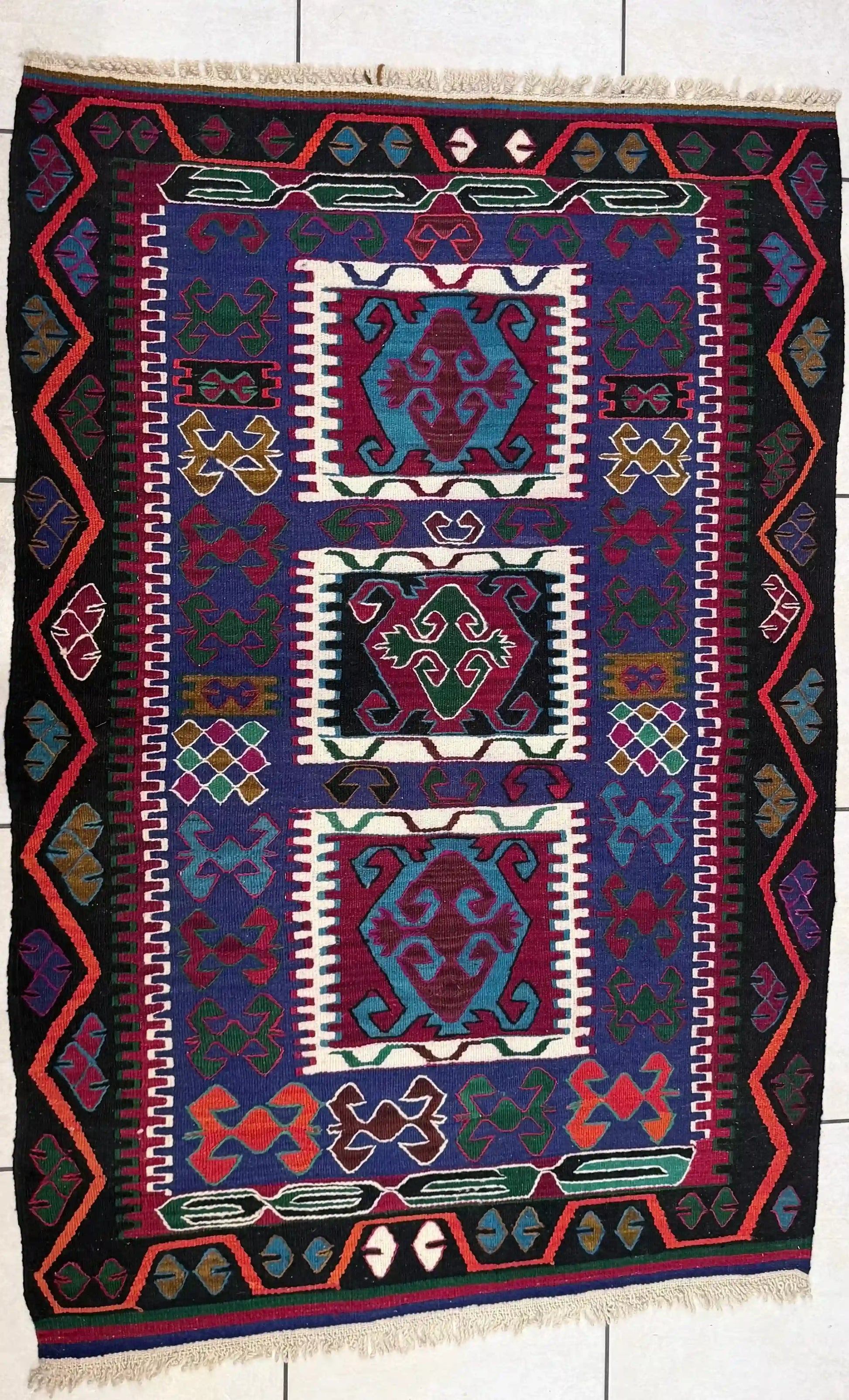 Contemporary Oushak Flatwoven Rug 150x100cm - oriental rugs