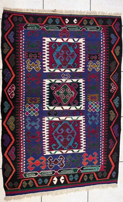 Contemporary Oushak Flatwoven Rug 150x100cm - oriental rugs