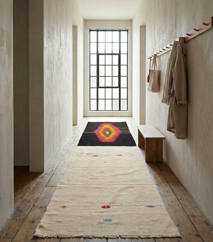 Äkta handknuten matta i ekologisk ull, färgad med naturliga växtfärger. Unik anatolisk kvalitet för ditt hem