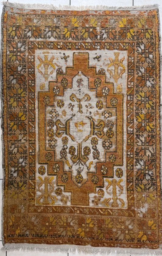 antique wool handknotted rug
