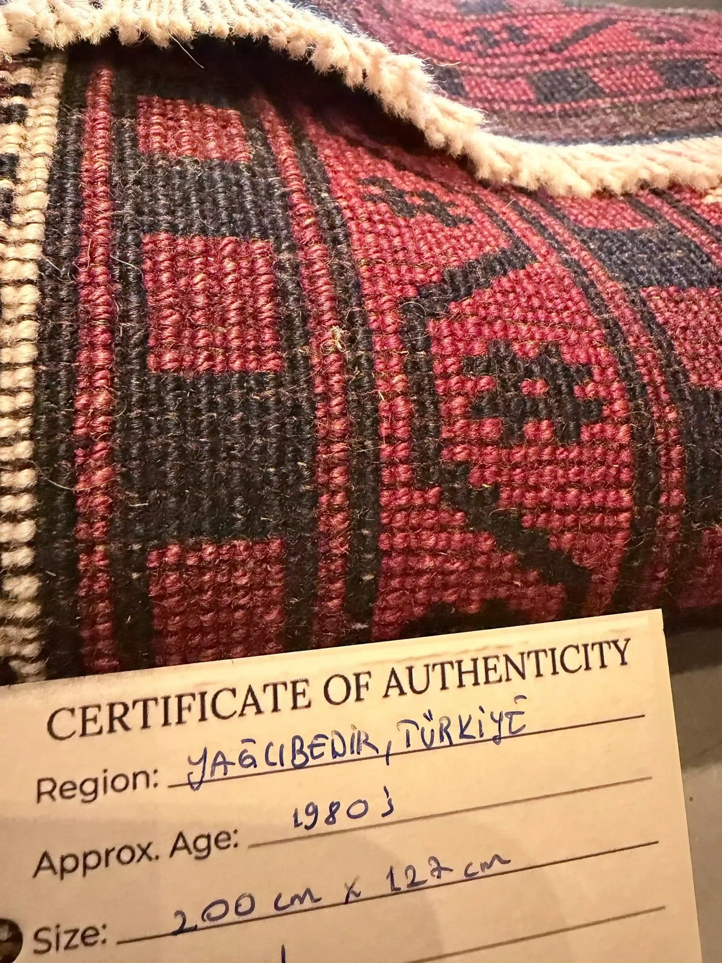 wool turkish rug with a certificate of authenticity 