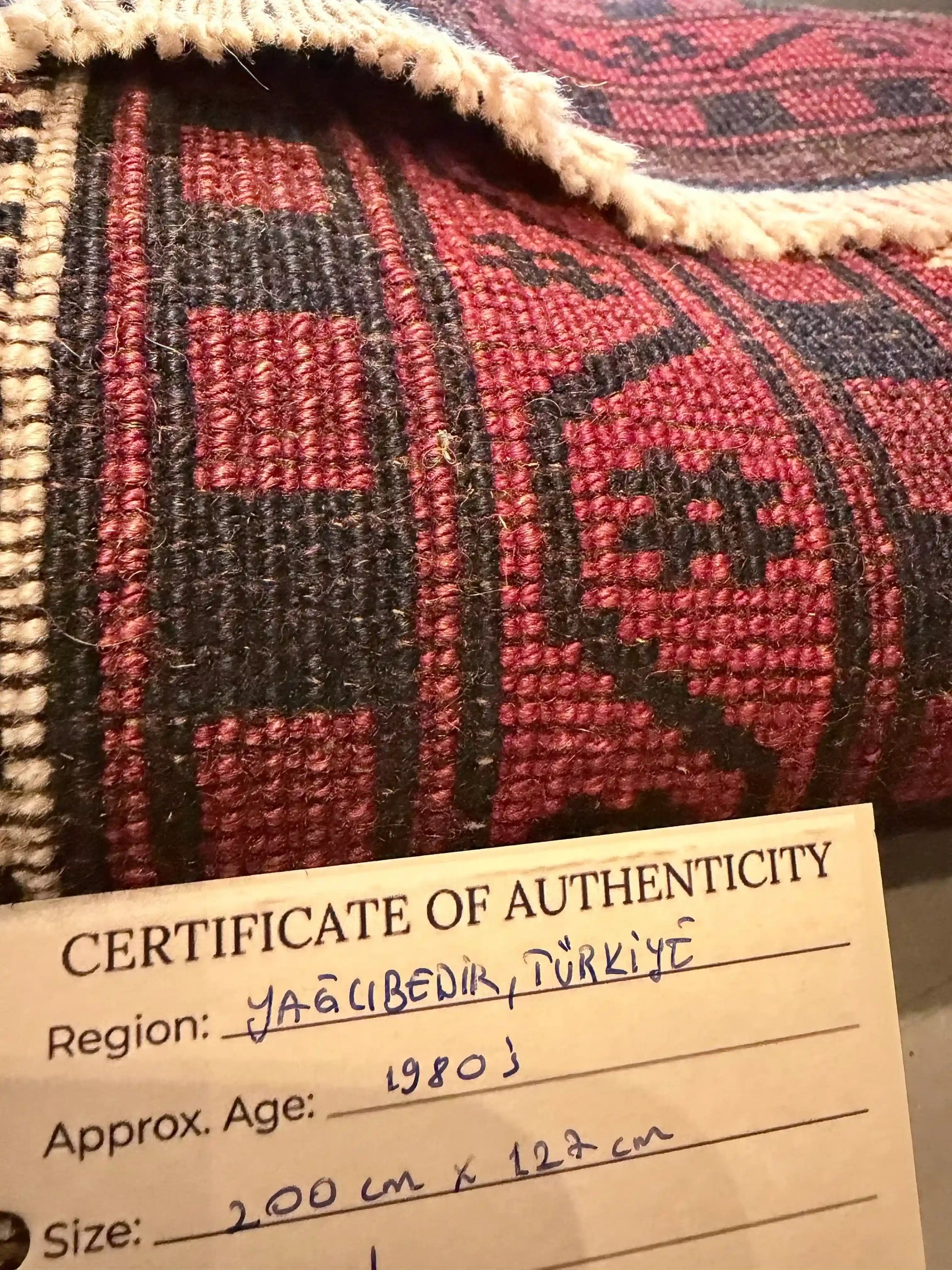 wool turkish rug with a certificate of authenticity 